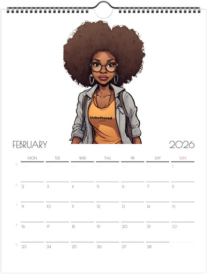 Women’s ME vs Me Wall calendars 2026 (US & CA)