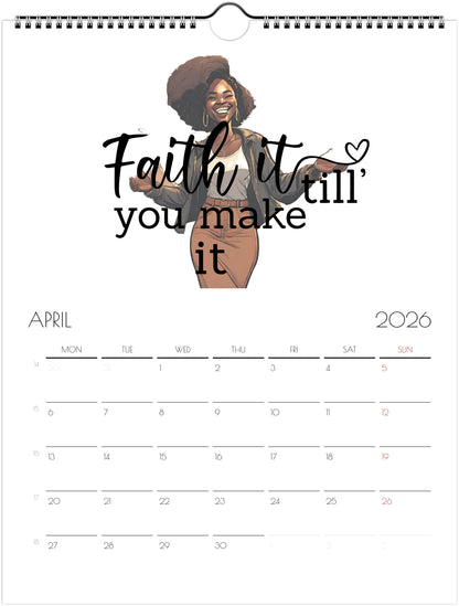 Women’s ME vs Me Wall calendars 2026 (US & CA)