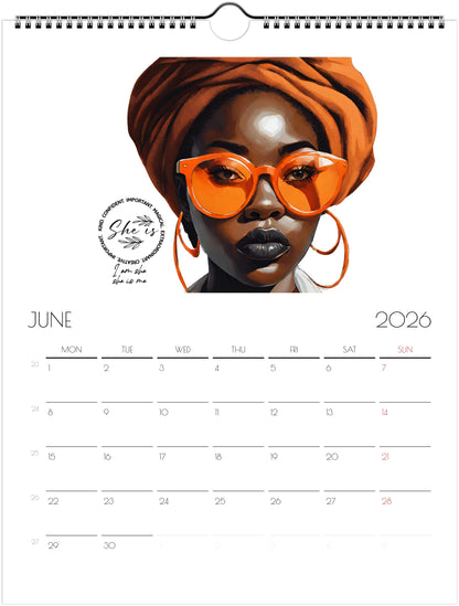 Women’s ME vs Me Wall calendars 2026 (US & CA)